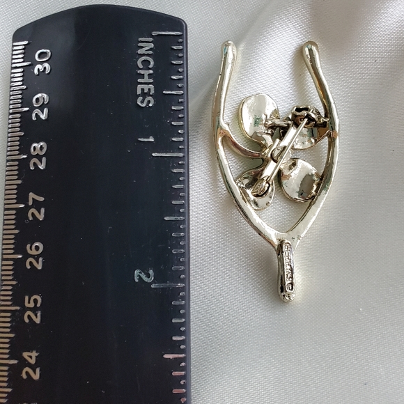 ❤HOST PIC❤ Symbol Of Double Luck, Vintage Brooch Signed Gerry's Clover - Picture 7 of 7